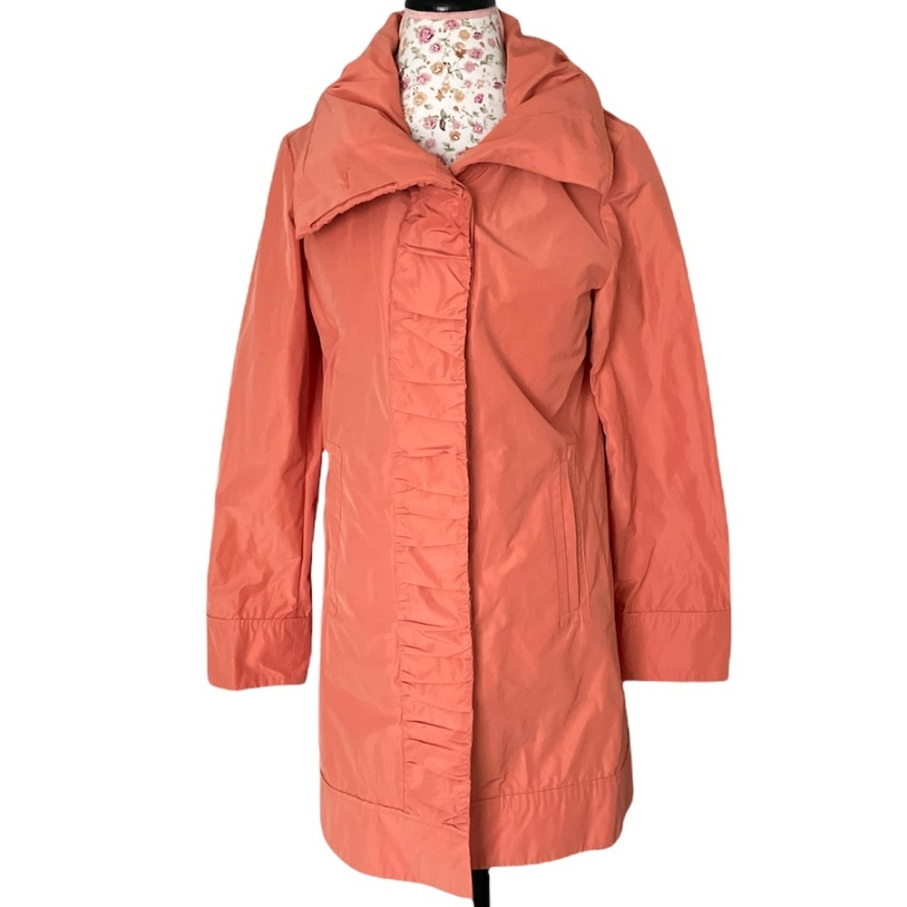Rainforest Packable Travel Women's Coat Pink Hooded Rain Jacket Sz M